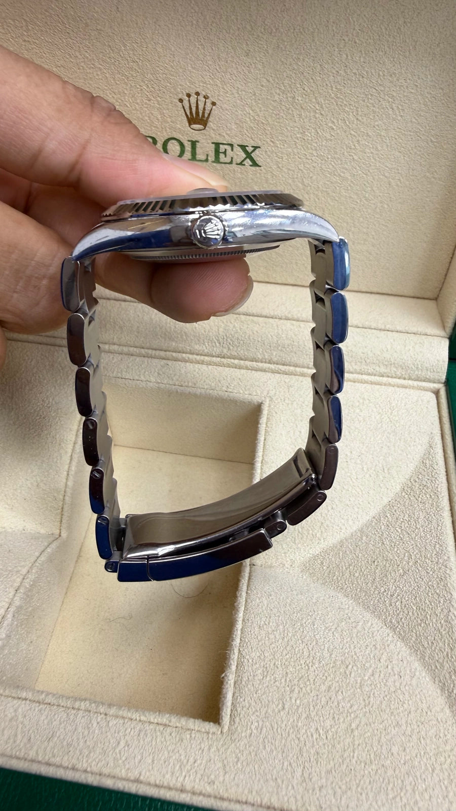 Rolex Datejust 41 Dark Rhodium Index Dial on Oyster 126334