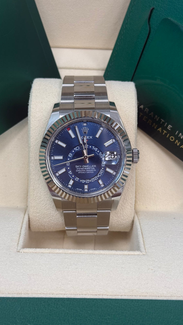 Rolex SkyDweller Blue Dial on Oyster 326934 Card 2020