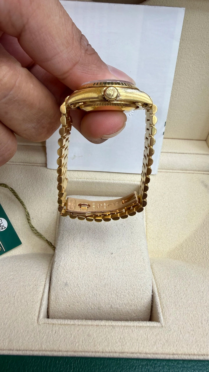 Rolex Datejust Lady President White Roman Dial on President 69178 Papers 1996