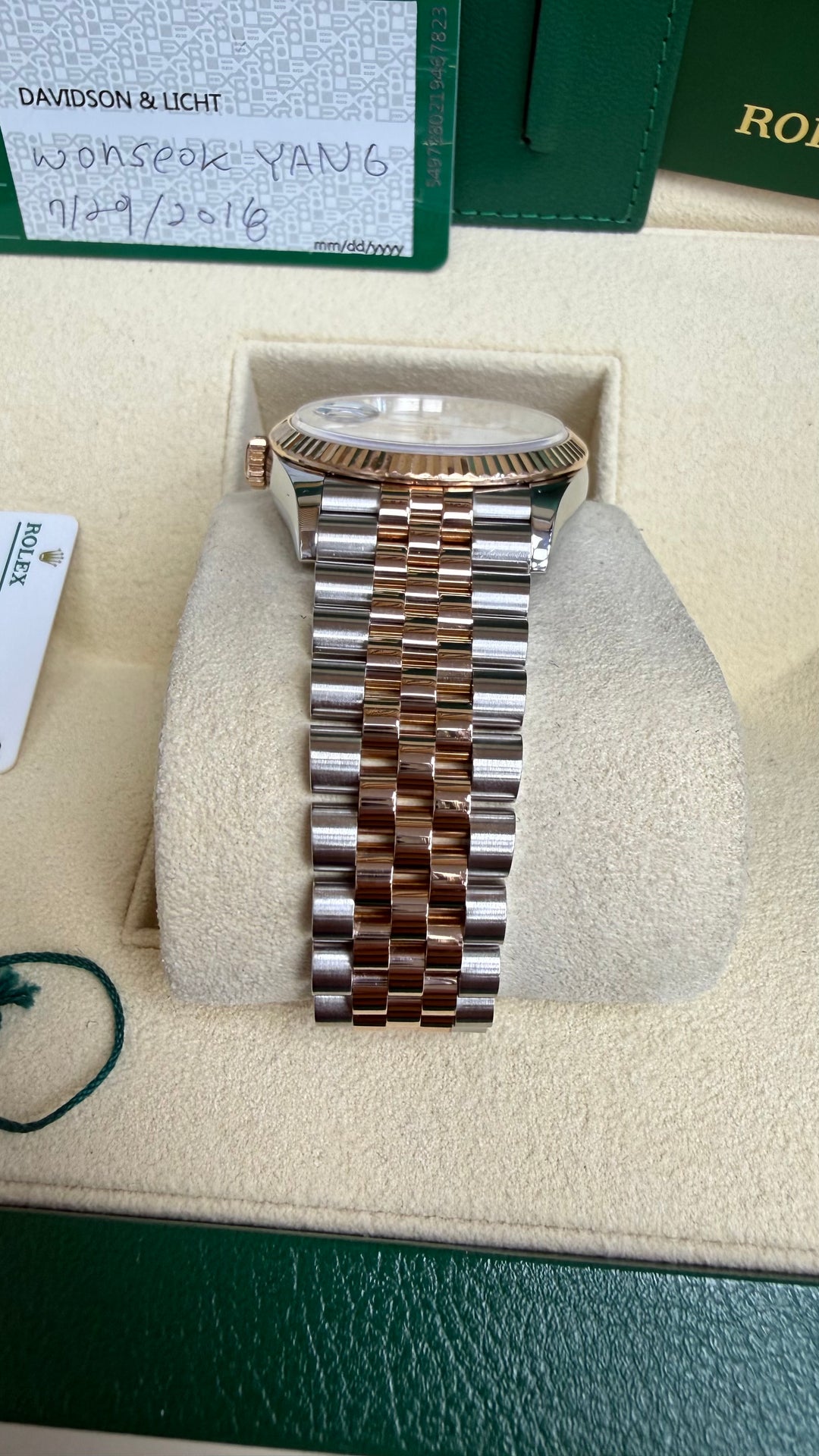 Rolex Datejust 36 White Roman Dial on Jubilee 126231 Card 2018