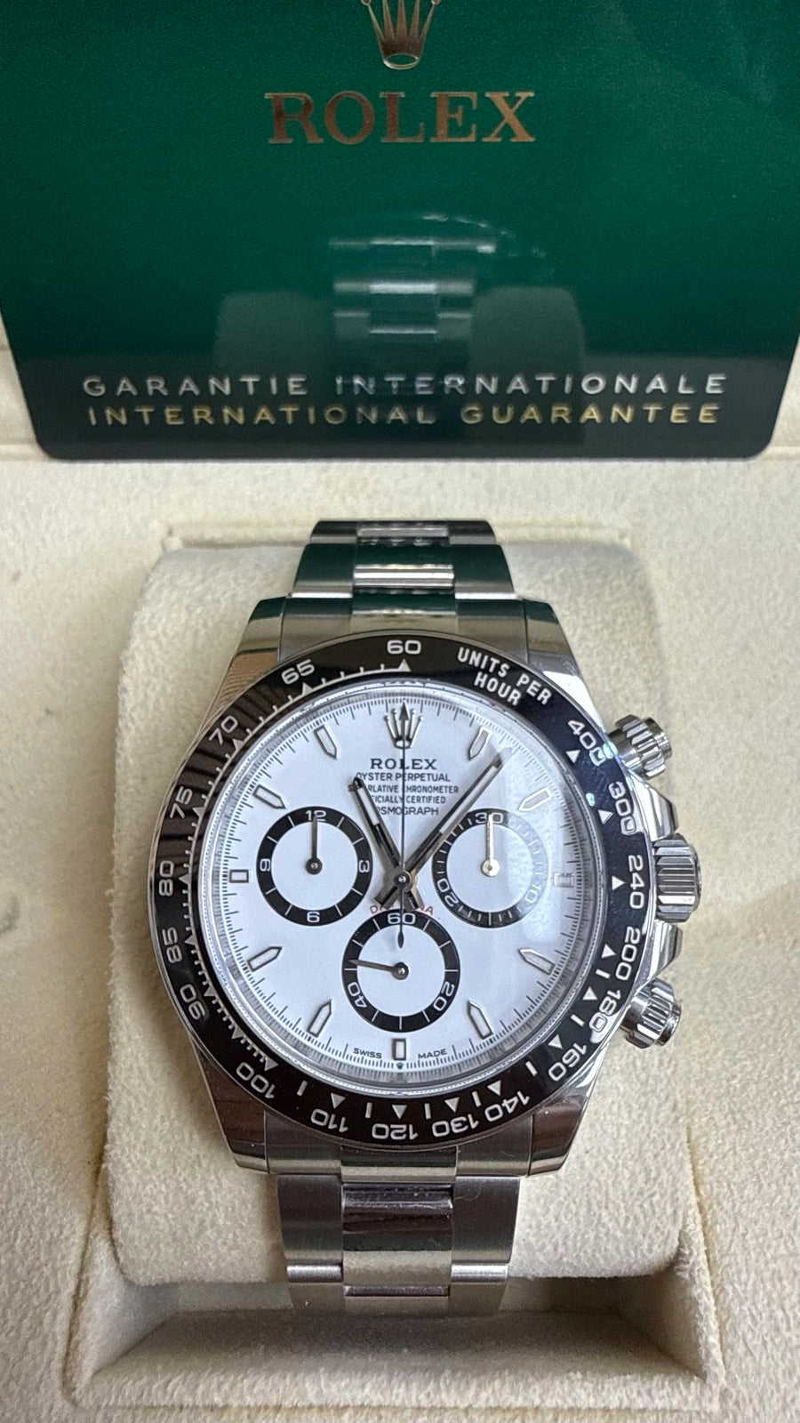 Rolex Daytona Black Dial on Oyster 126500LN Card 2024