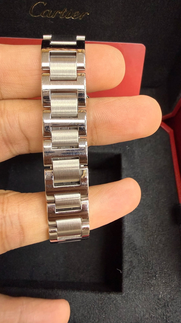 Cartier Ballon Bleu 28 Silvered Opaline Dial on Bracelet W69010Z4 Card 2017