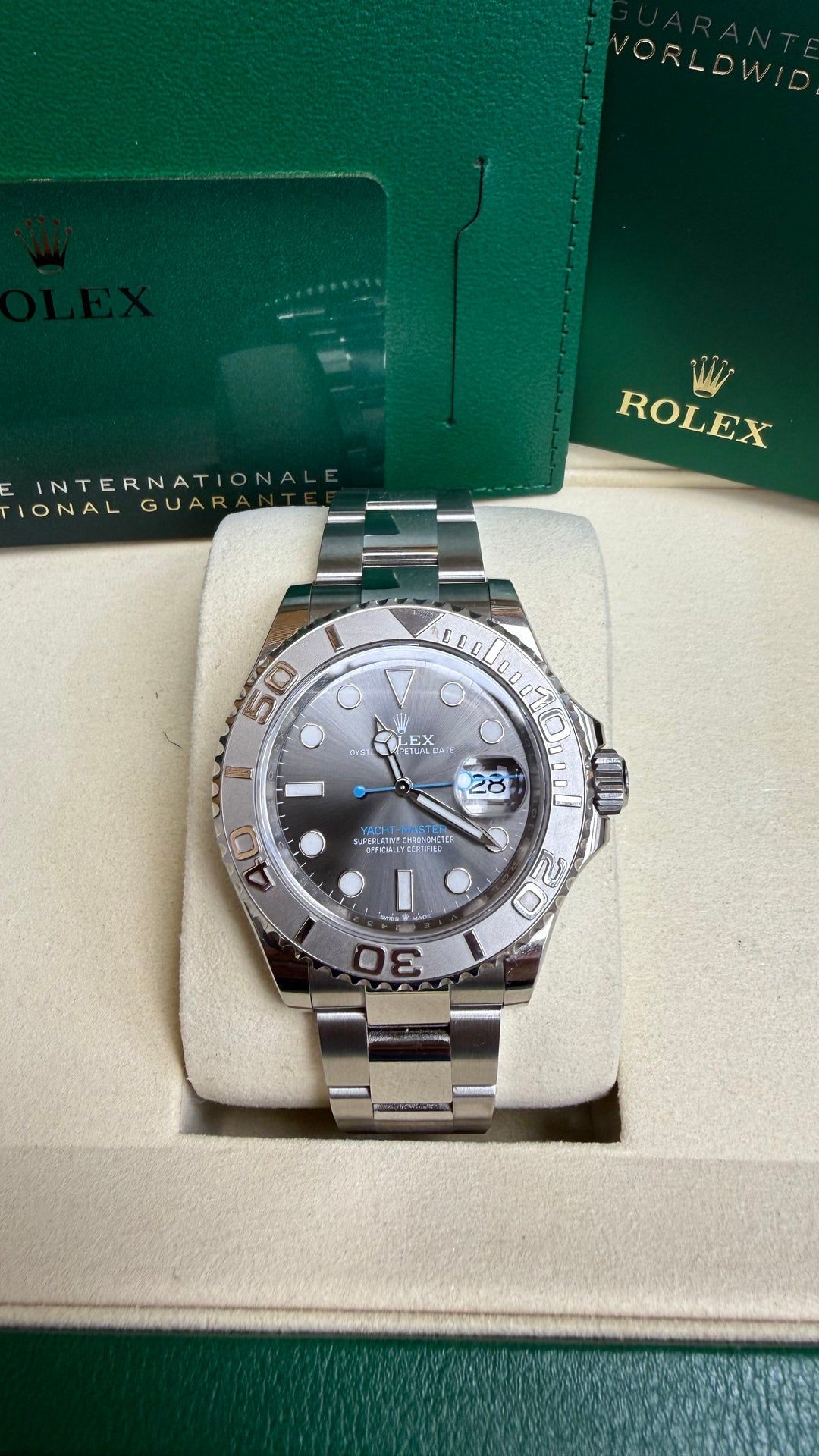 Rolex Yacht-Master Dark Rhodium Dial on Oyster 126622 Card 2023