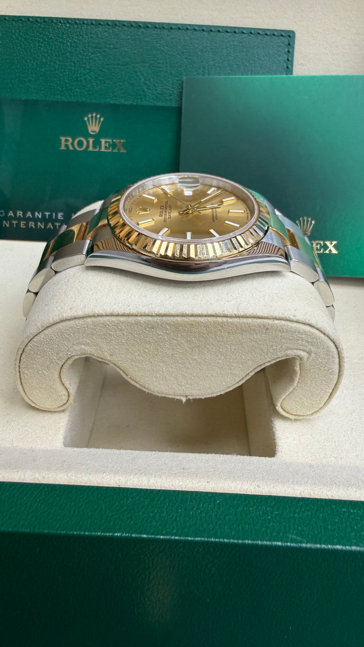 Rolex Datejust 41 Champagne Index Dial on Oyster 126333 Card 2021