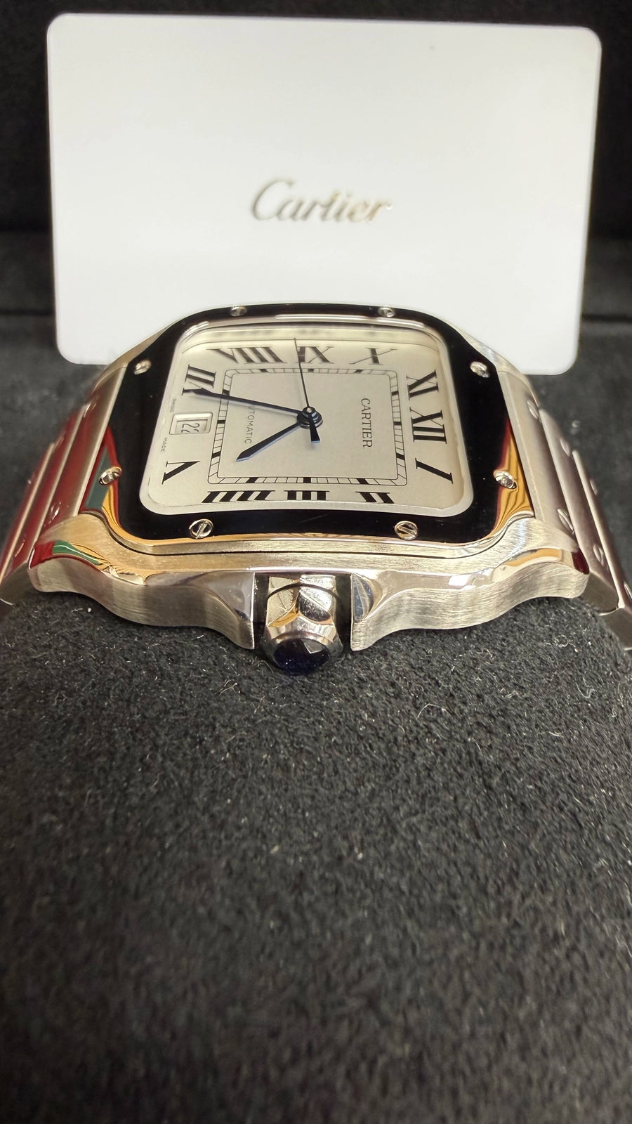 Cartier Santos de Cartier Large Silver Dial on Bracelet WSSA0018 Complete 2025
