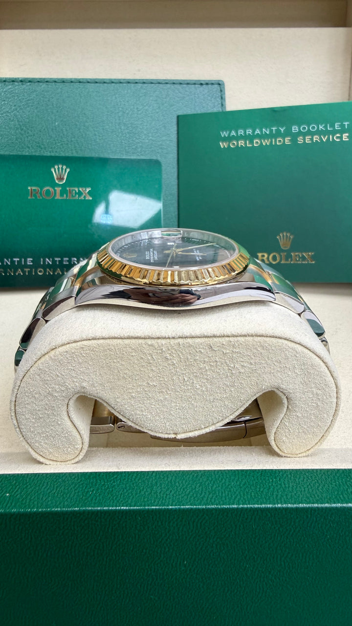 Rolex Datejust 41 Slate Green Roman Dial on Oyster 126333 2020