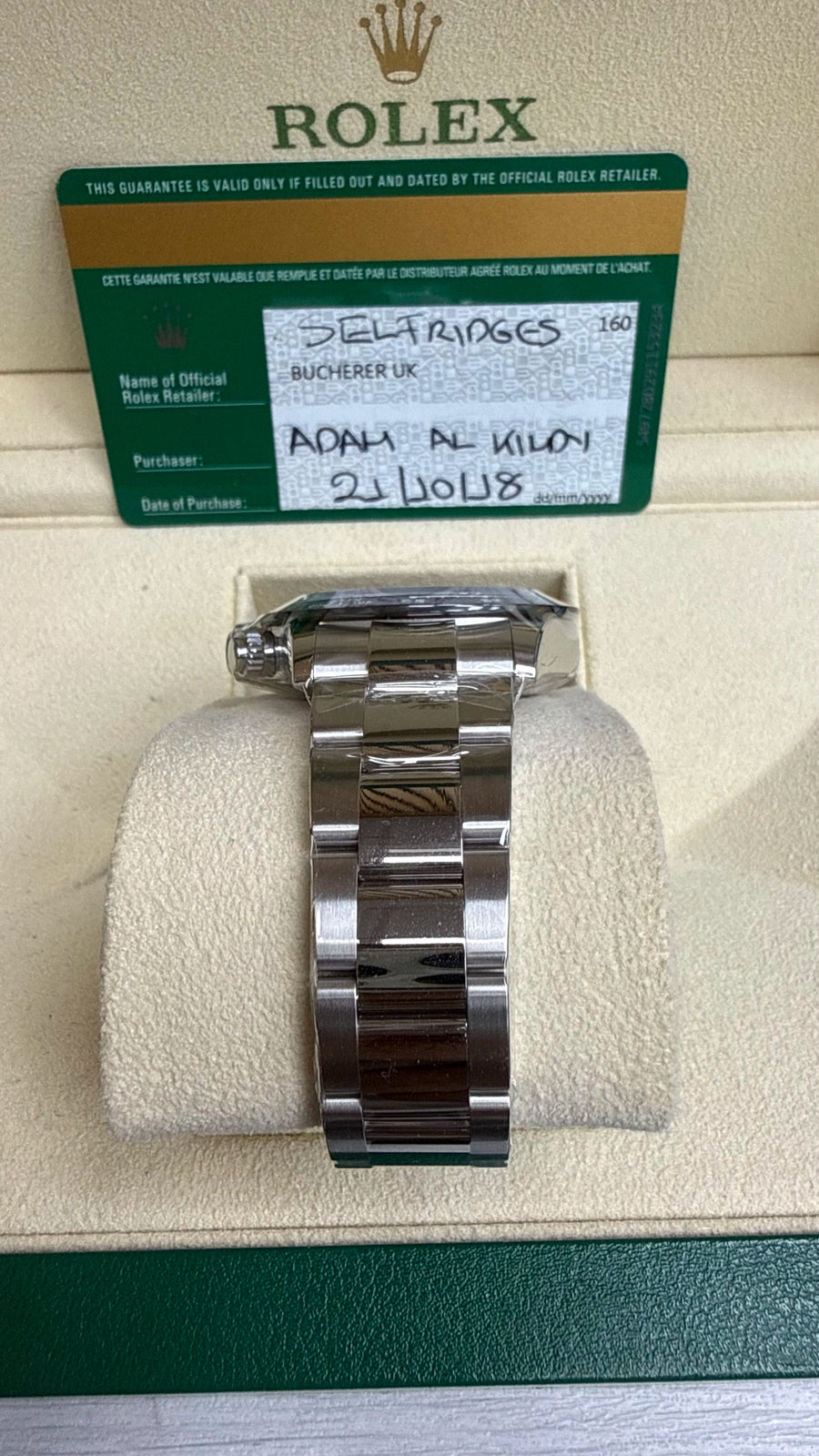 Rolex Daytona "Panda" White Dial on Oyster 116500LN Card 2018