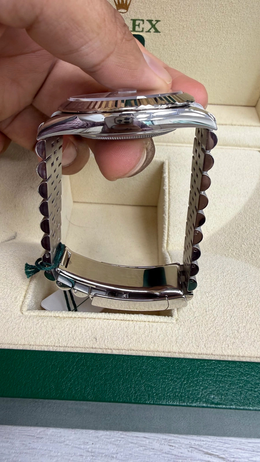 Rolex Datejust 41 Slate Green Roman Dial on Jubilee 126334 Card 2024