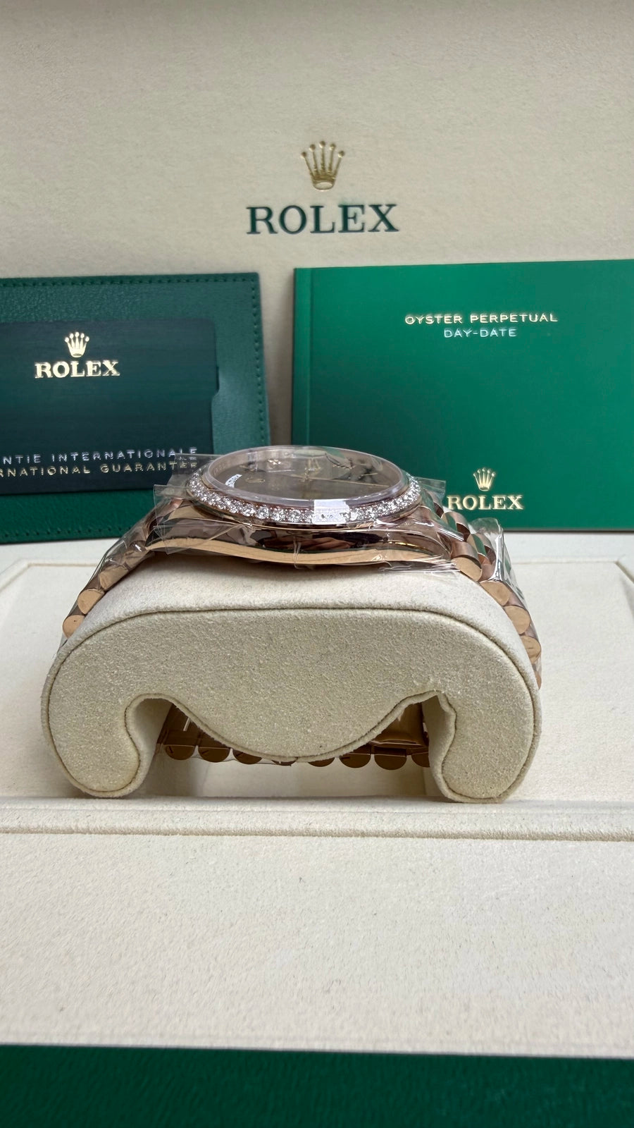 Rolex Day-Date 40 Slate Ombr√© Roman Dial on President 228345RBR Complete 2026