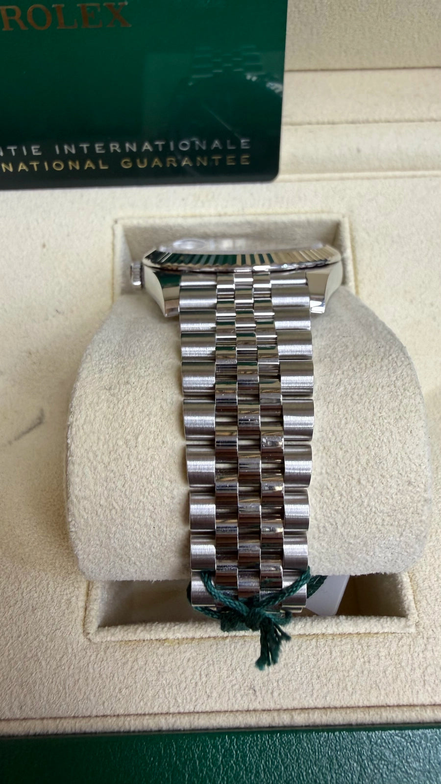 Rolex Datejust 41 Slate Green Roman Dial on Jubilee 126334 Card 2024
