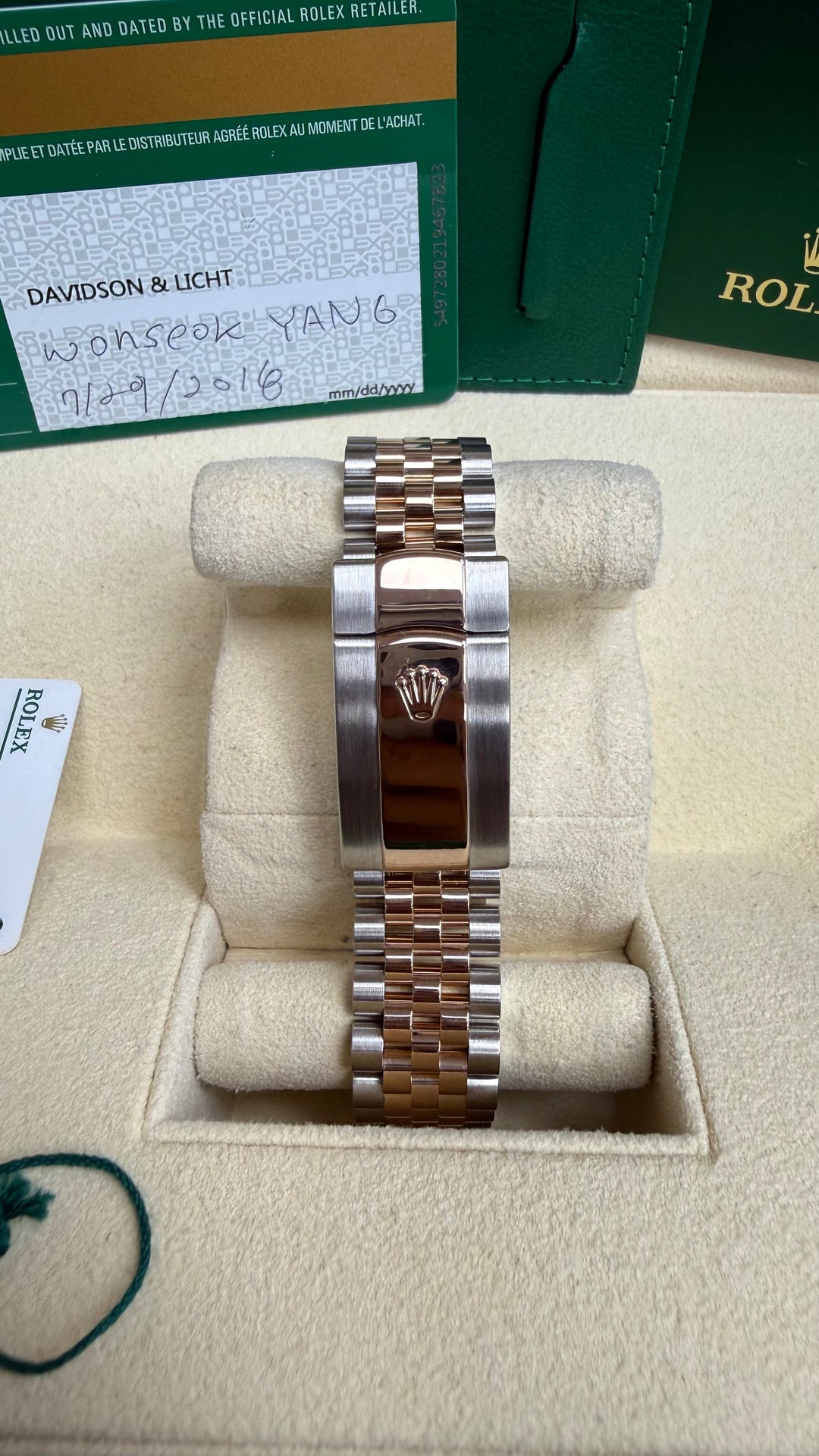 Rolex Datejust 36 White Roman Dial on Jubilee 126231 Card 2018
