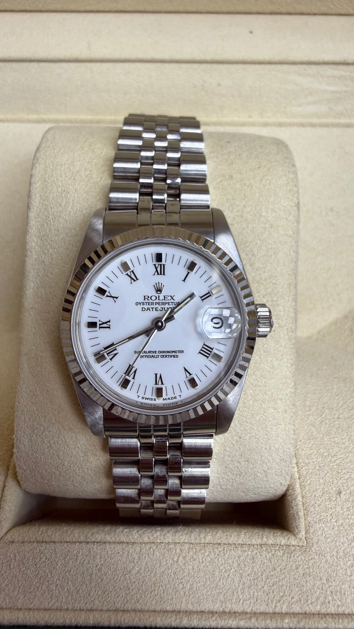 Rolex Datejust 31 White Roman Dial on Jubilee 68274