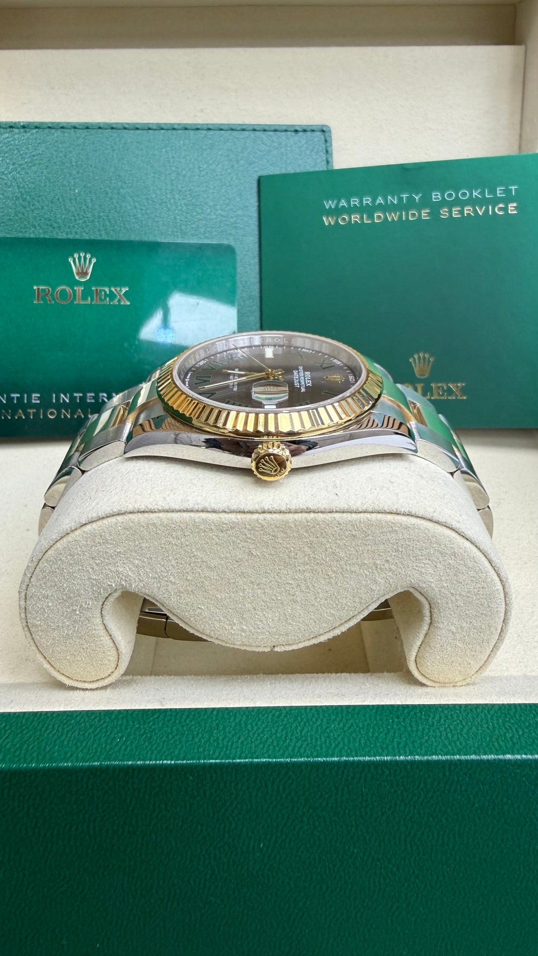 Rolex Datejust 41 Slate Green Roman Dial on Oyster 126333 2020
