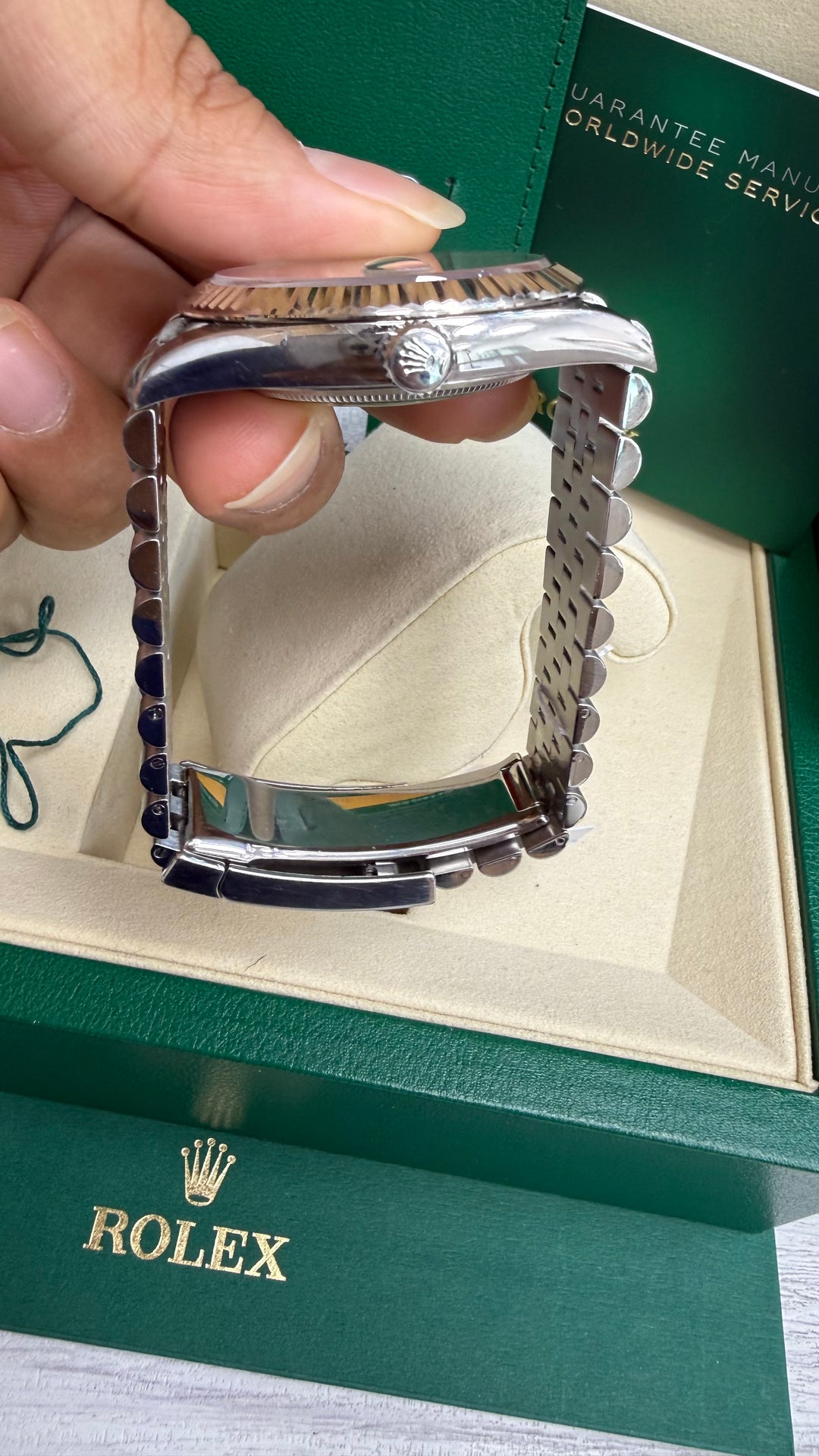 Rolex Datejust 41 Dark Rhodium Index Dial on Jubilee 126334 Card 2018