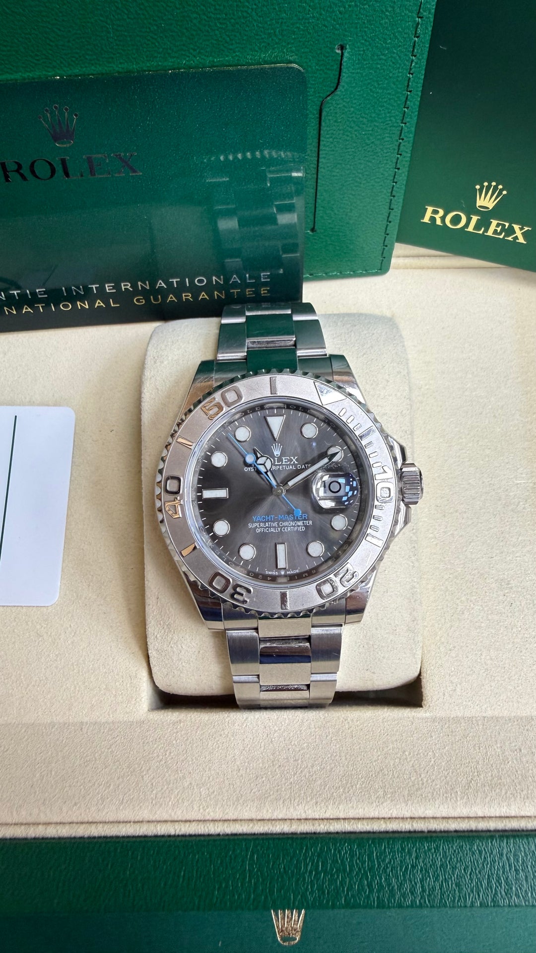 Rolex Yacht-Master Dark Rhodium Dial on Oyster 126622 Card 2022