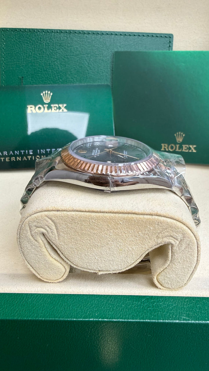 Rolex Datejust 41 Slate Gray Green Roman Dial on Jubilee 126331 Card 2023