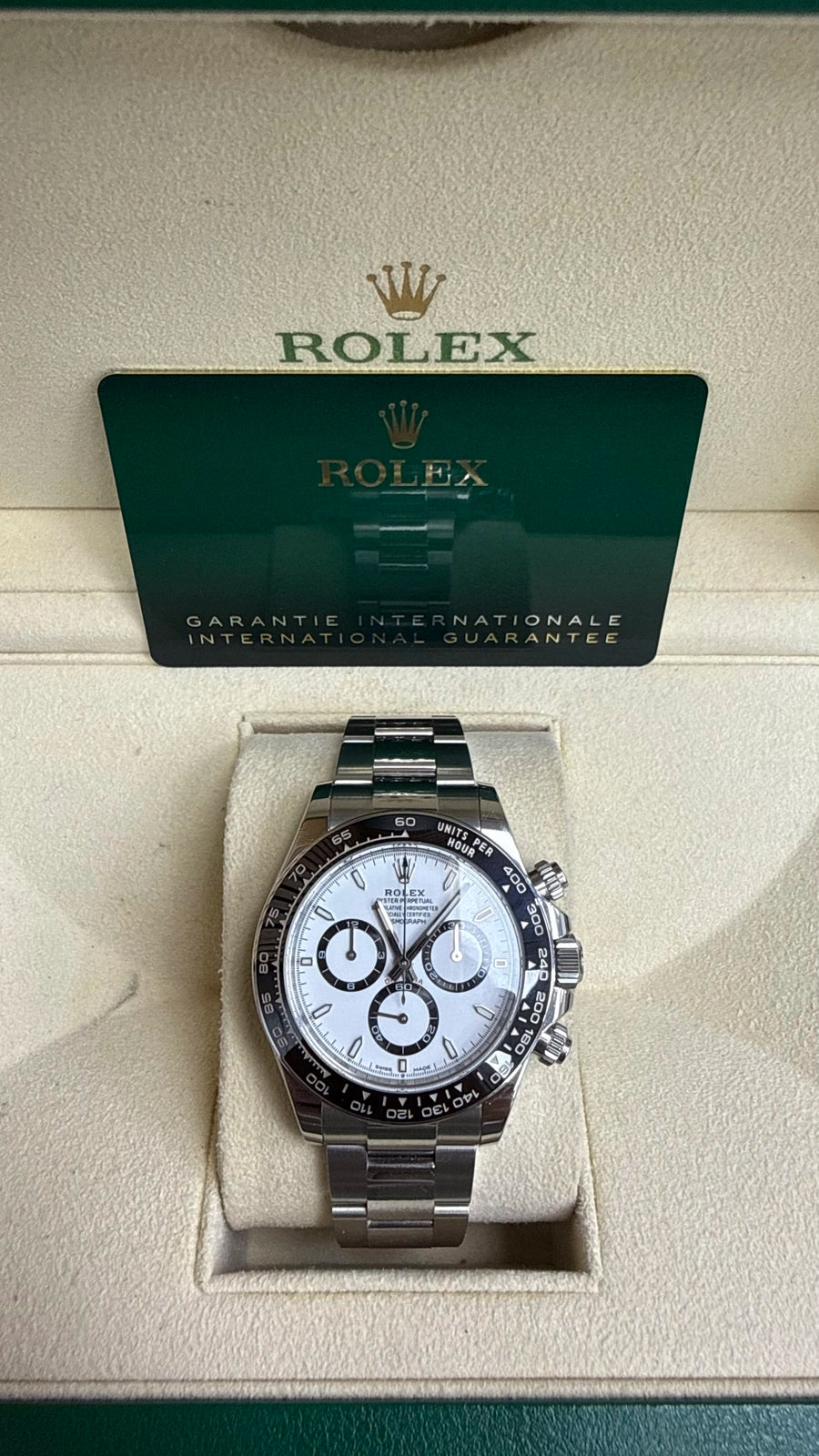 Rolex Daytona Black Dial on Oyster 126500LN Card 2024
