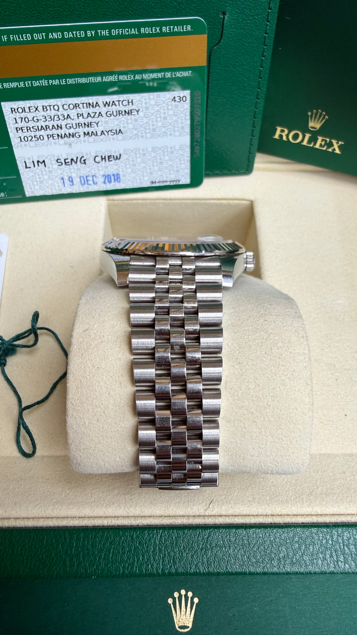 Rolex Datejust 41 Dark Rhodium Index Dial on Jubilee 126334 Card 2018