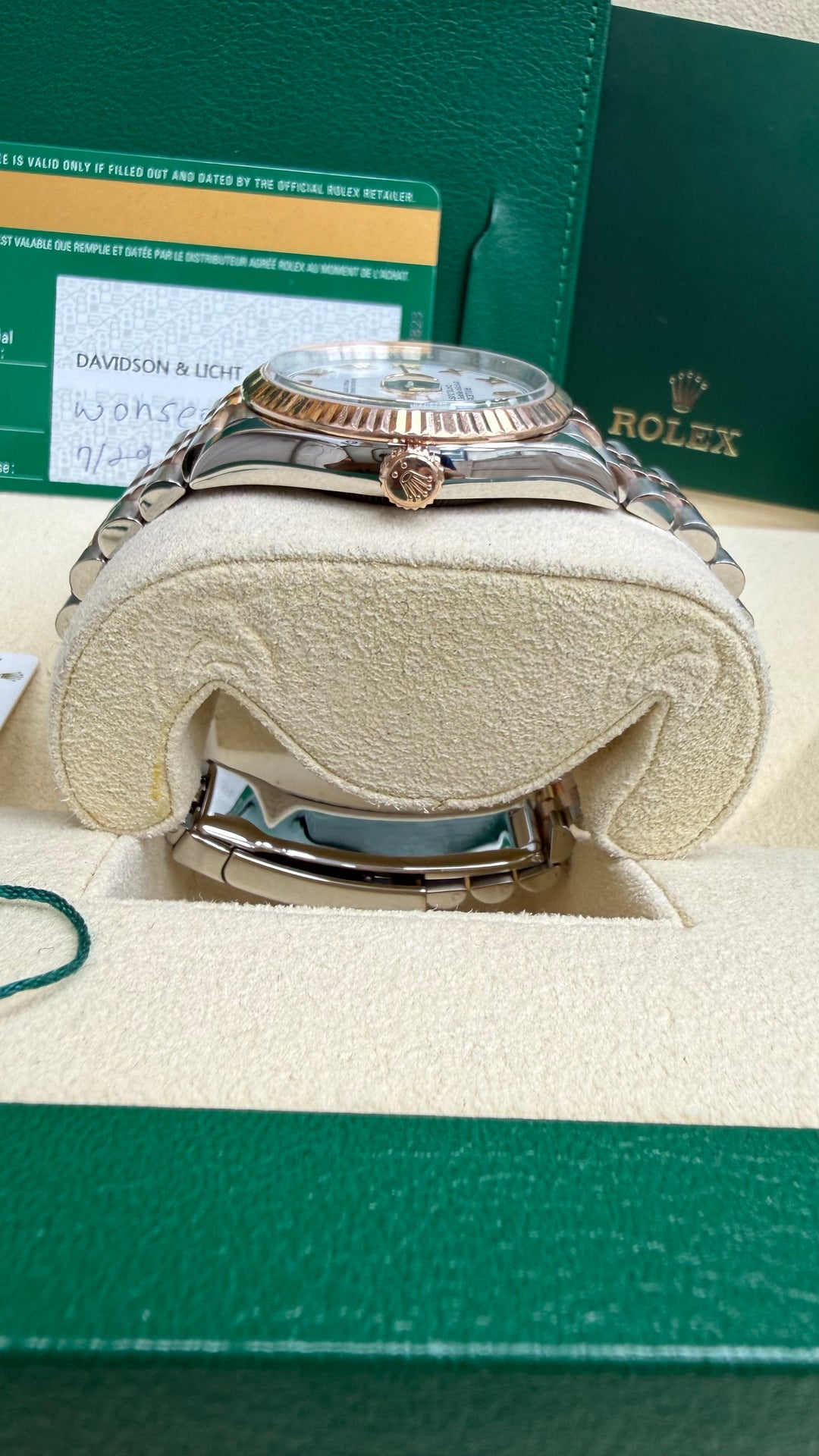 Rolex Datejust 36 White Roman Dial on Jubilee 126231 Card 2018