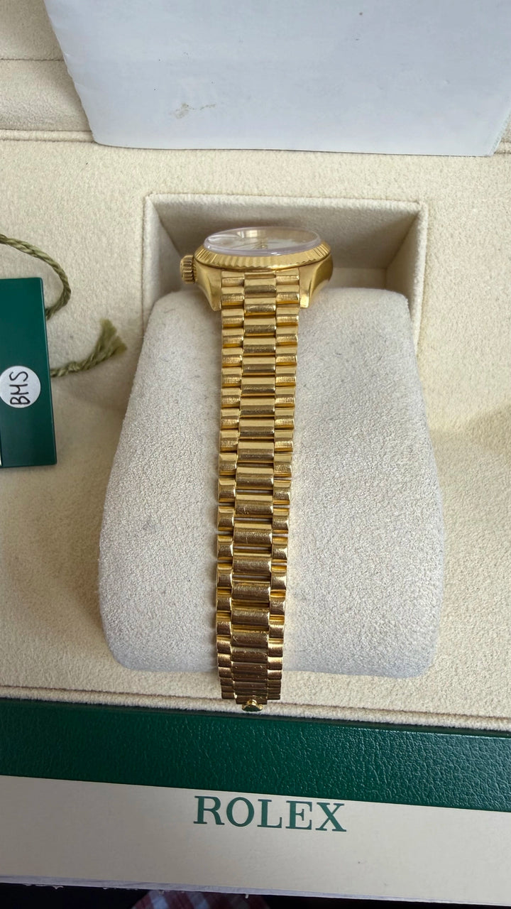 Rolex Datejust Lady President White Roman Dial on President 69178 Papers 1996
