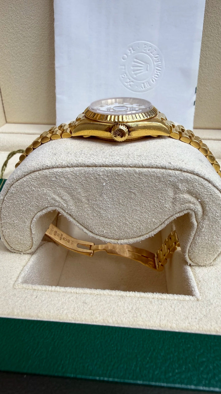 Rolex Datejust Lady President White Roman Dial on President 69178 Papers 1996