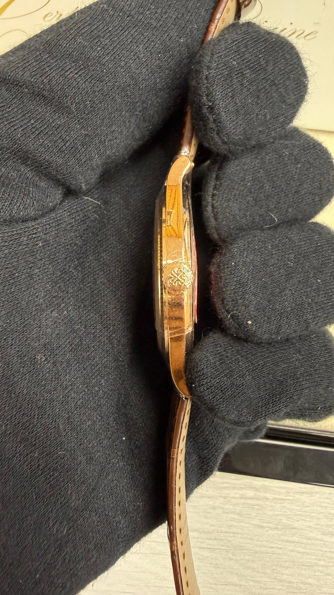 Patek Philippe Calatrava Manually Wound Mechanical Movement Silver Dial on Strap 6119R-001 Papers 2026