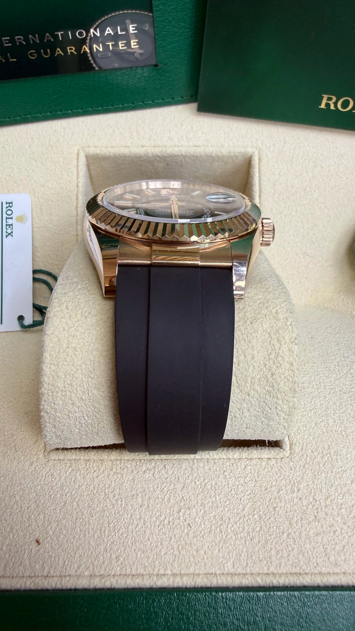 Rolex SkyDweller Chocolate Dial on Oysterflex 326235 Complete 2022