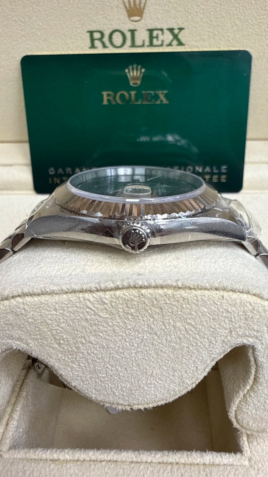 Rolex Datejust 41 Slate Green Roman Dial on Jubilee 126334 Card 2022