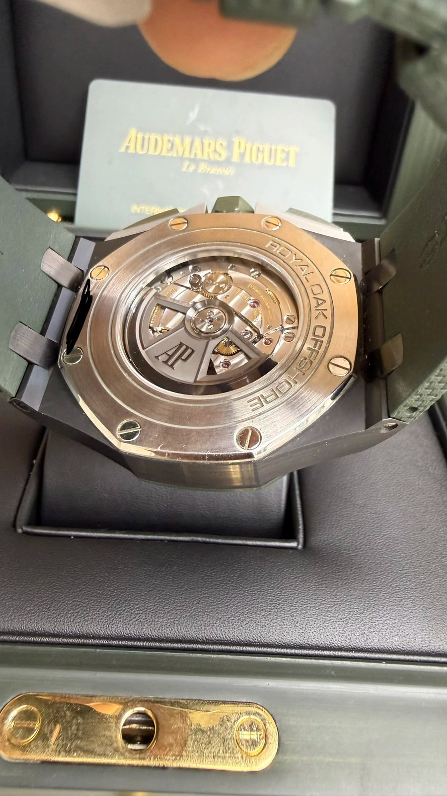 Audemars Piguet Royal Oak Offshore Chronograph Green Dial on Rubber Strap 26405CE.OO.A056CA.01 Card 2020