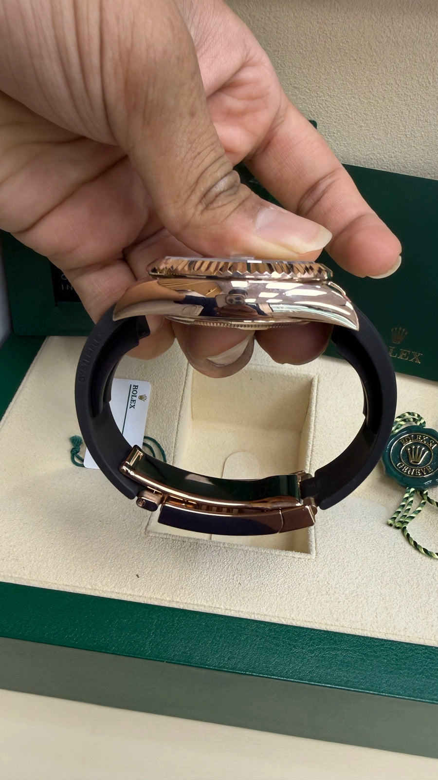 Rolex SkyDweller Chocolate Dial on Oysterflex 326235 Complete 2022