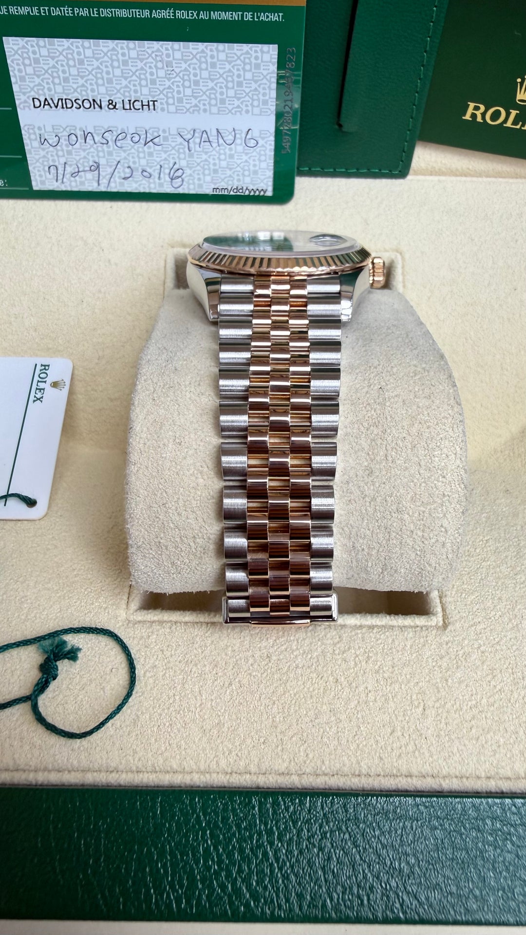 Rolex Datejust 36 White Roman Dial on Jubilee 126231 Card 2018
