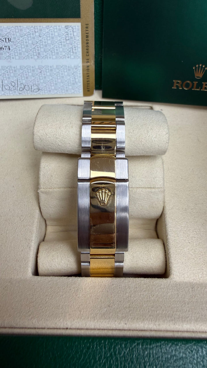Rolex Datejust II Champagne Stick Dial on Oyster 116333 Card 2012
