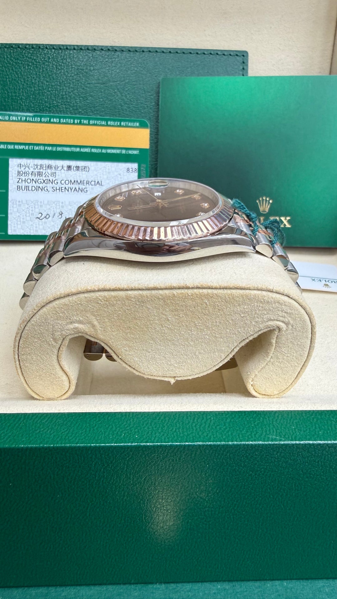Rolex Datejust 41 Chocolate Diamond Dial on Jubilee 126331 Card 2018