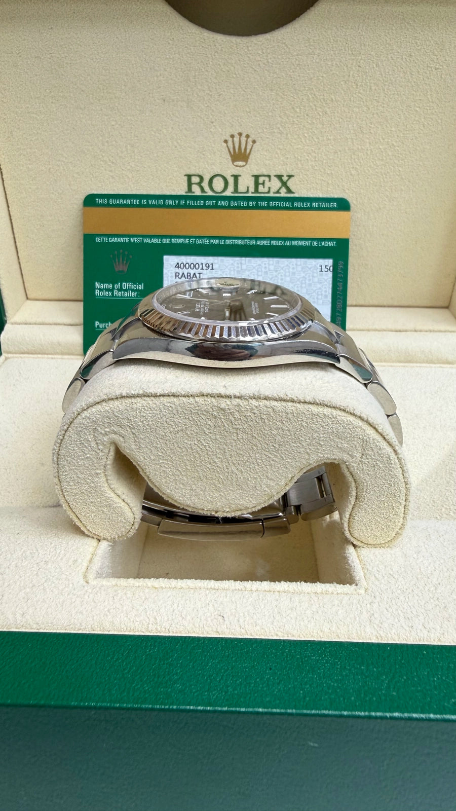 Rolex Datejust 41 Black Index Dial on Oyster 126334 Card 2017