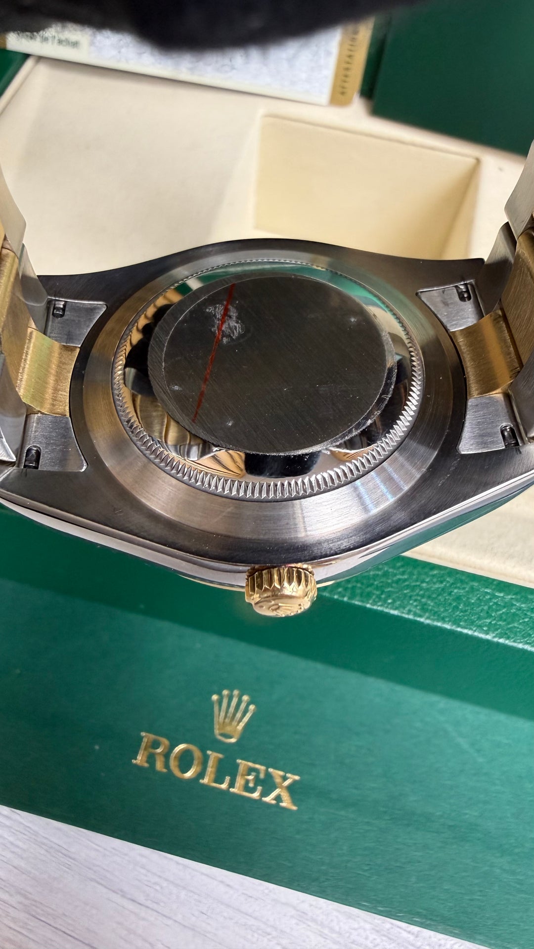 Rolex Datejust II Champagne Stick Dial on Oyster 116333 Card 2012