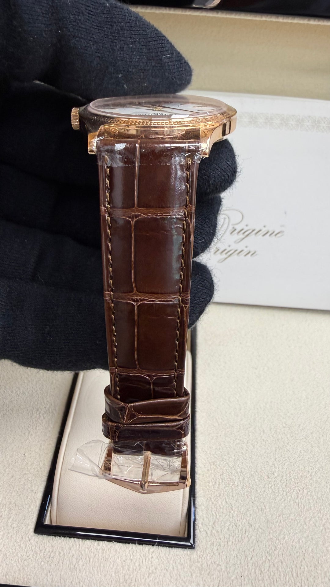 Patek Philippe Calatrava Manually Wound Mechanical Movement Silver Dial on Strap 6119R-001 Papers 2026