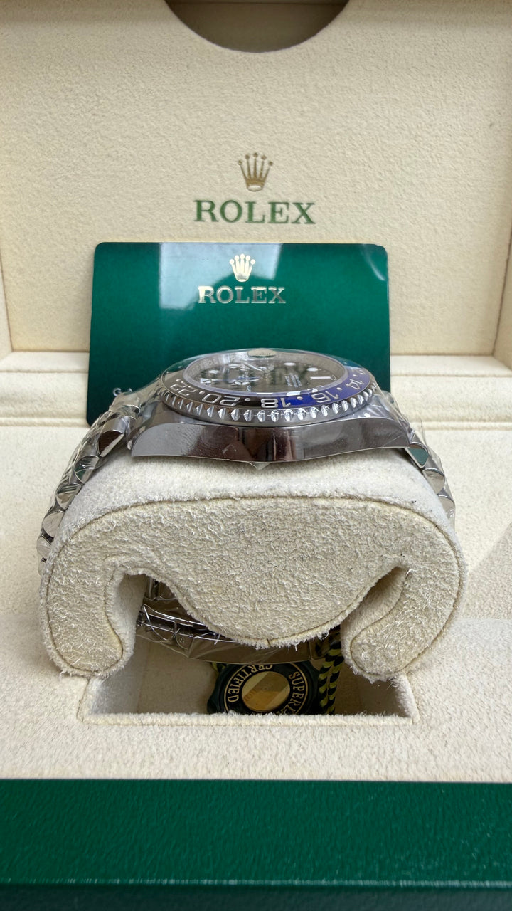 Rolex GMT-Master II Batgirl Black Dial on Jubilee 126710BLNR Card 2026