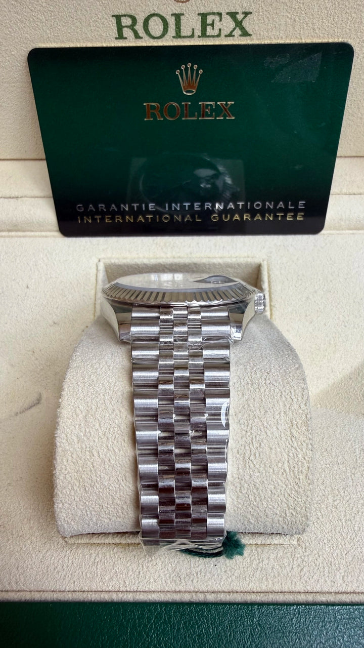 Rolex Datejust 41 Mint Green Index Dial on Jubilee 126334 Card 2023