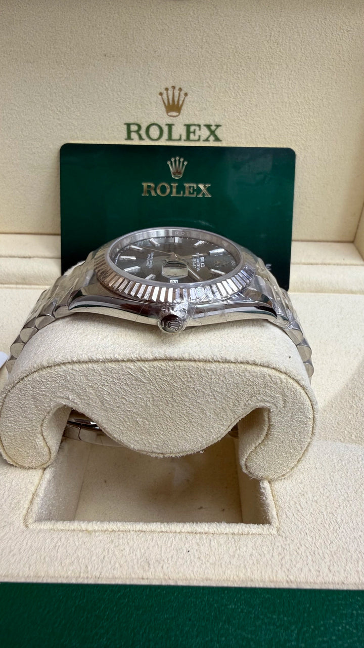 Rolex Datejust 41 Mint Green Index Dial on Jubilee 126334 Card 2023