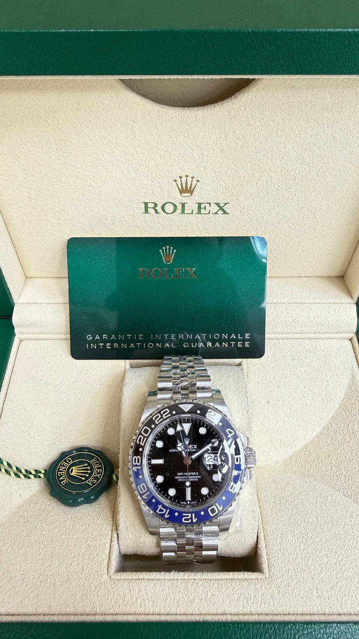 Rolex GMT-Master II Batgirl Black Dial on Jubilee 126710BLNR Card 2026