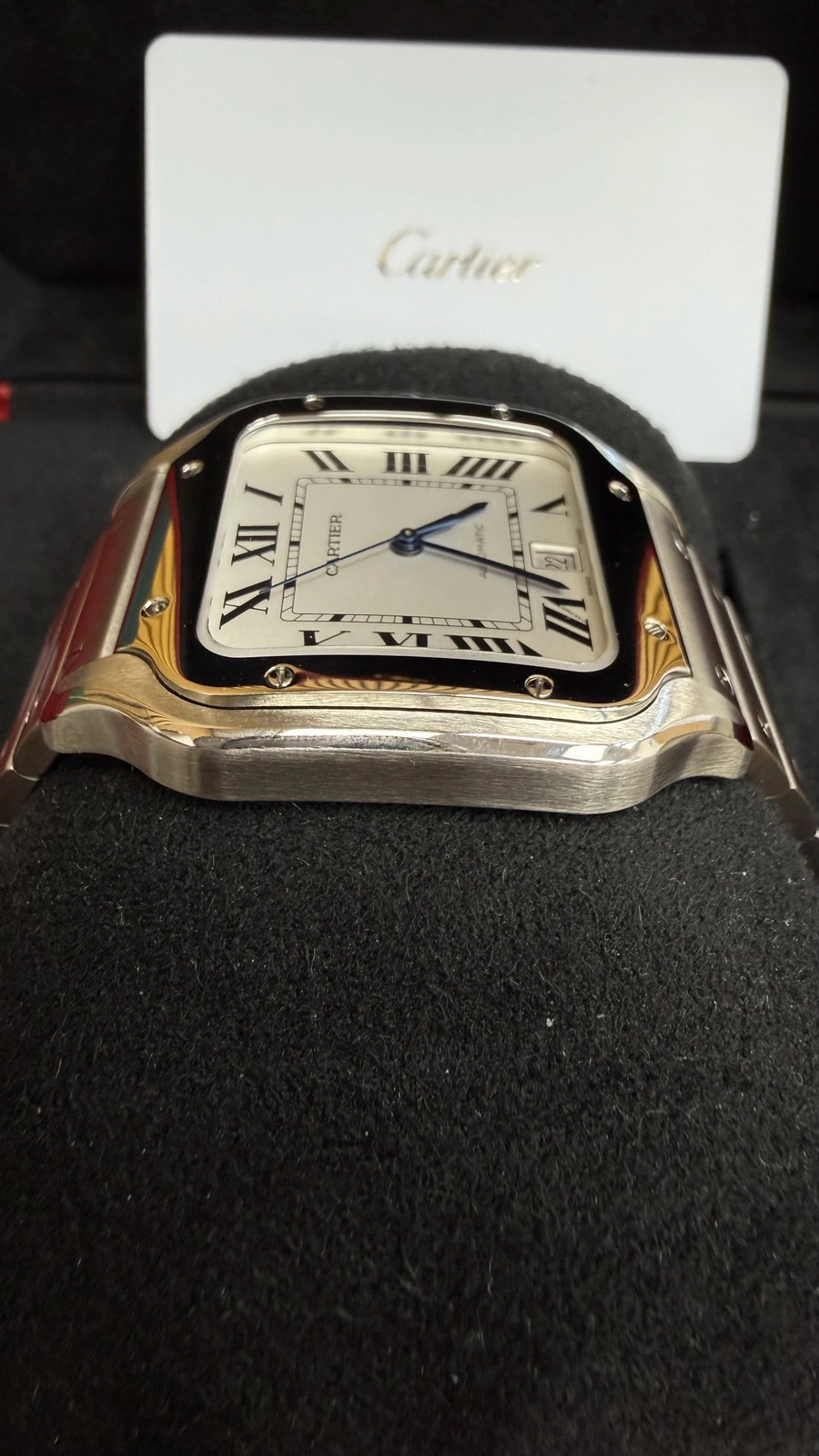 Cartier Santos de Cartier Large Silver Dial on Bracelet WSSA0018 Complete 2025