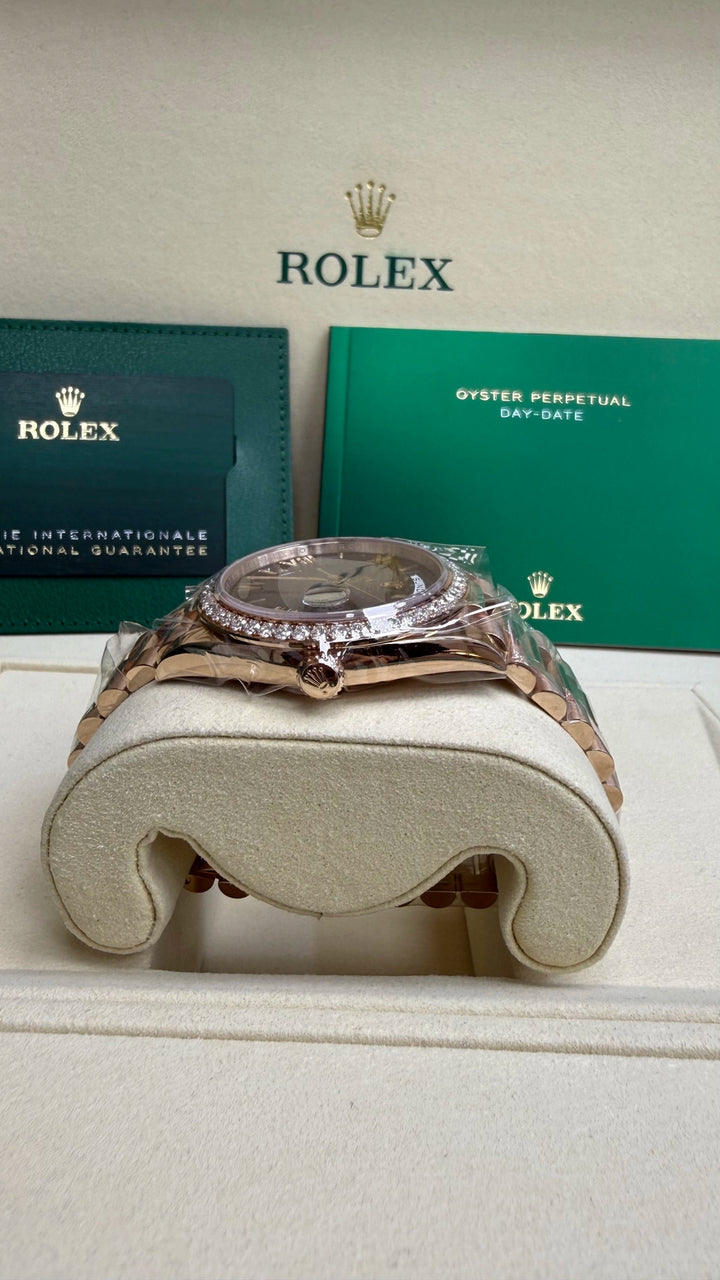 Rolex Day-Date 40 Slate Ombr√© Roman Dial on President 228345RBR Complete 2026