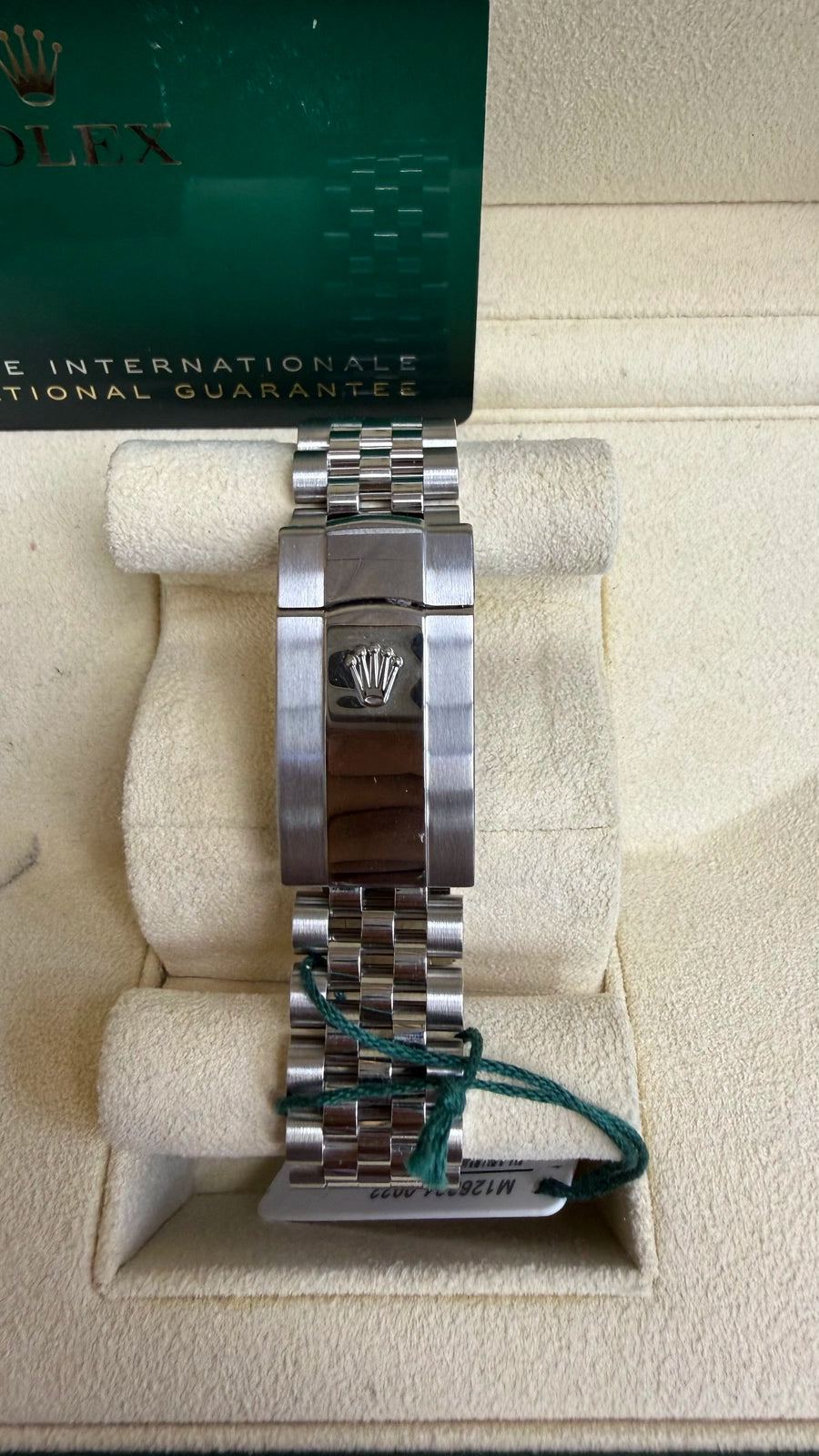 Rolex Datejust 41 Slate Green Roman Dial on Jubilee 126334 Card 2024