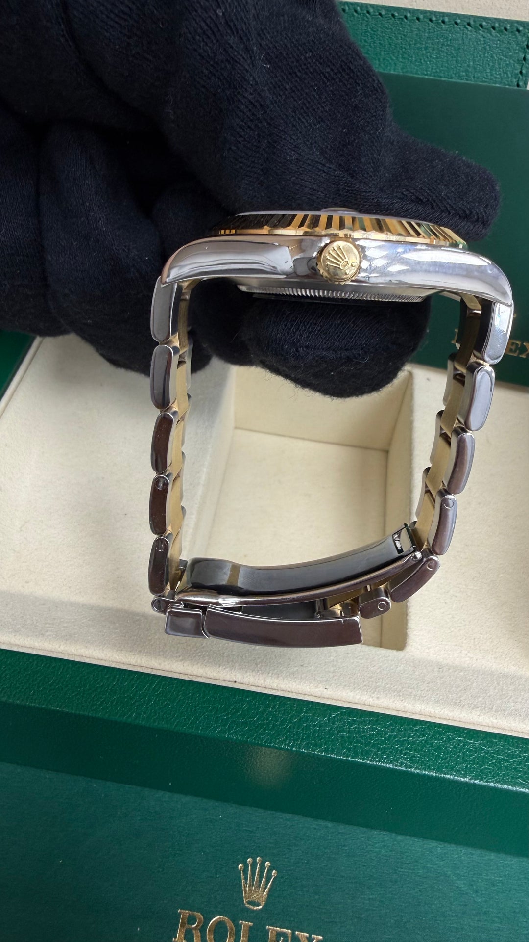 Rolex Datejust II Champagne Stick Dial on Oyster 116333 Card 2012