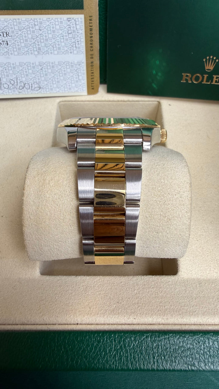 Rolex Datejust II Champagne Stick Dial on Oyster 116333 Card 2012