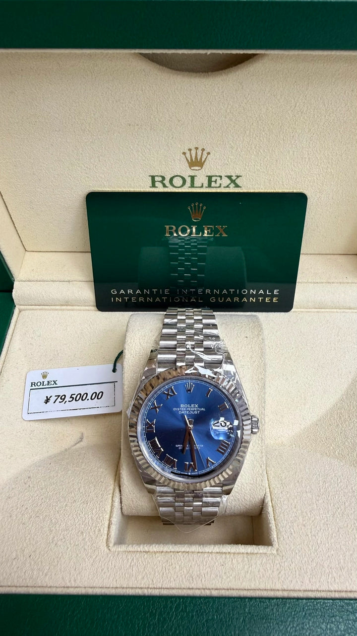 Rolex Datejust 41 Blue Roman Dial on Jubilee 126334 Card 2022