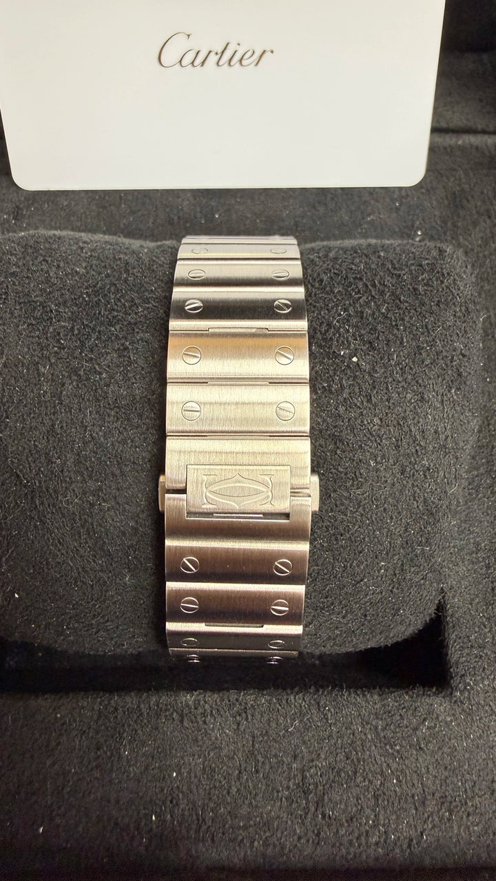 Cartier Santos de Cartier Large Silver Dial on Bracelet WSSA0018 Complete 2025