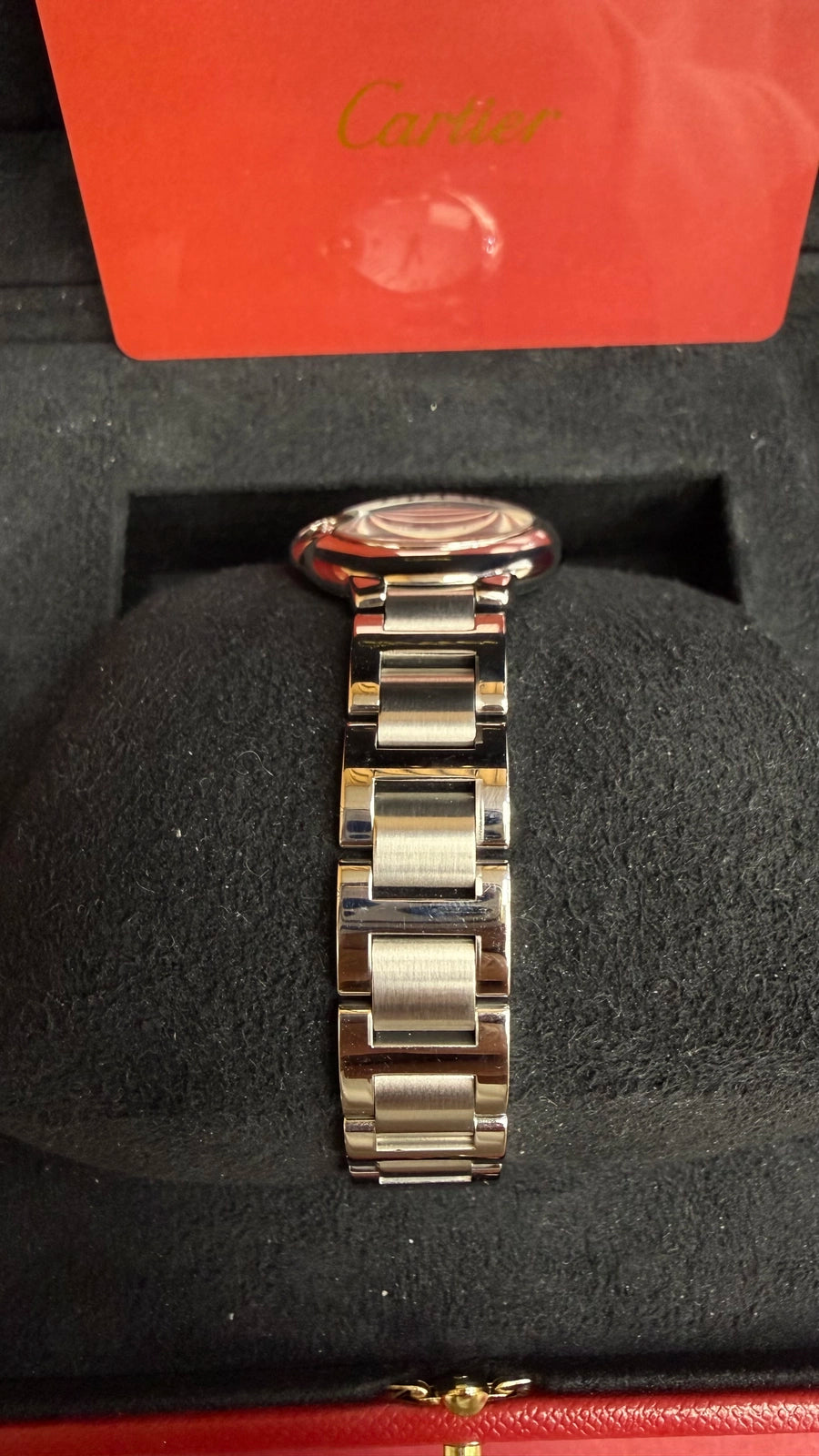 Cartier Ballon Bleu 28 Silvered Opaline Dial on Bracelet W69010Z4 Card 2017