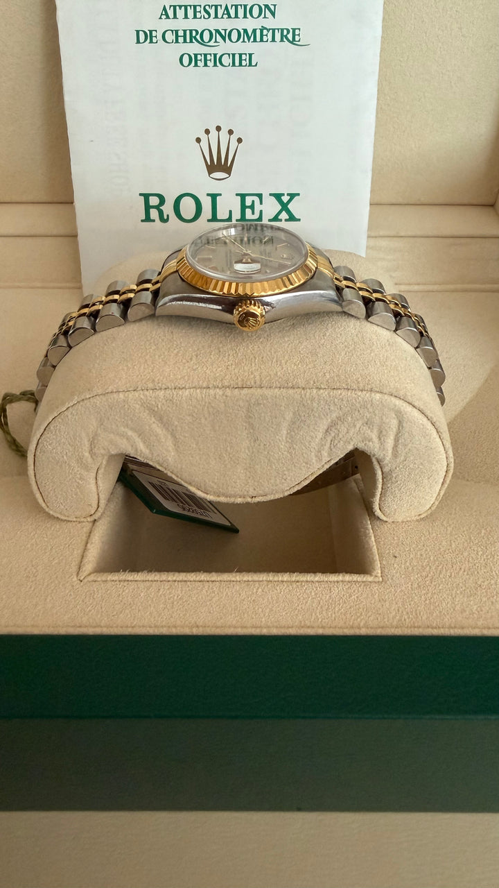 Rolex Datejust Lady Champagne Stick Dial on Jubilee 69173 Papers 1999