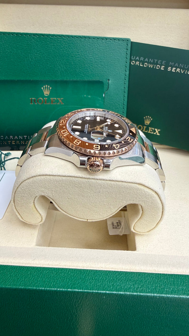 Rolex GMT-Master II "Root Beer" Black Dial on Oyster 126711CHNR Card 2021